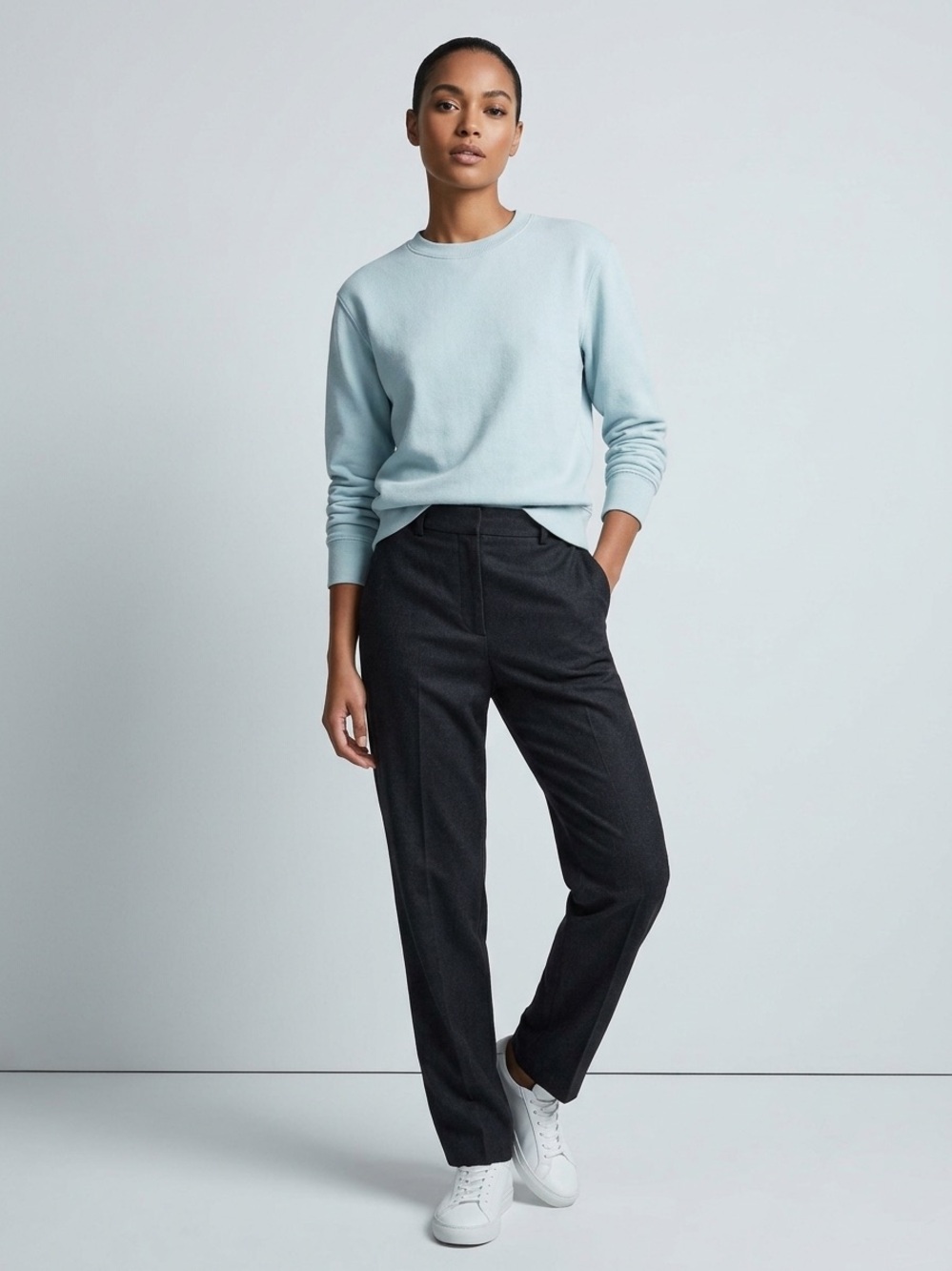 George Light Blue Crewneck Sweater
